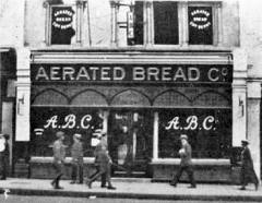 Old photgraph of an Aerated Bread Company cafe.